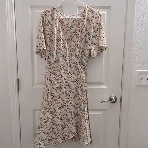 SHEIN 1XL floral wrap dress nwot